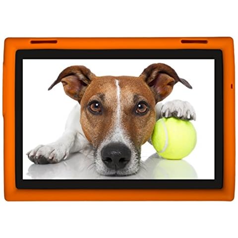 BobjGear Bobj Rugged Case for Lenovo Tab 4 10 inch, TB-X304F, TB-X304L, TB-X304X, (NOT FOR Tab 4 10 Plus TB-X704) Patented Venting - Sound Amplification - BobjBounces Kid Friendly (Orange) Cover