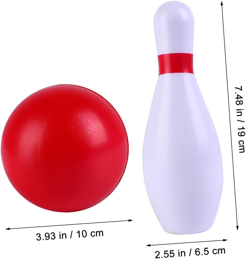 1Set Bowling Interactive Educational with Pins Balls Indoor Bowling Game for Develops Hand Eye Coordination Math Skills