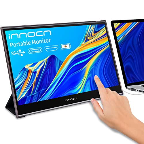 Image of INNOCN Portable Monitor Touchscreen for Laptop 15.6 inch FHD 1080P HDMI External Display USB C Travel Second Monitor for MacBook Windows Tablets Android Chrome PS4 Switch Mini PC, 1500:1, 100% sRGB
