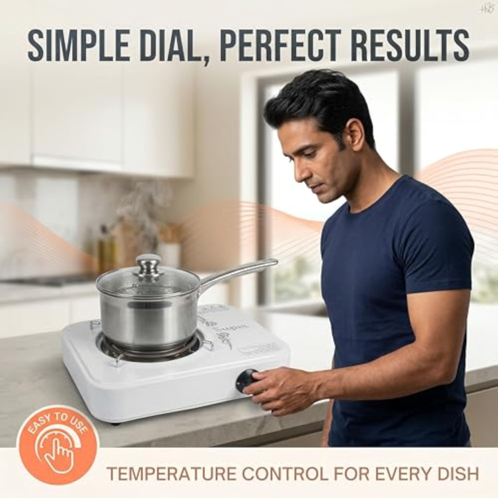 2000W Portable Single Burner Hot Plate with Adjustable Temperature Control