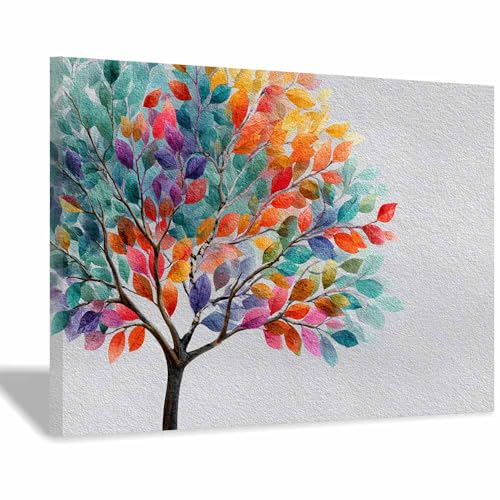 Arbre de Vie impression sur toile haut de gamme 60x90cm encadrée art mural de prestige