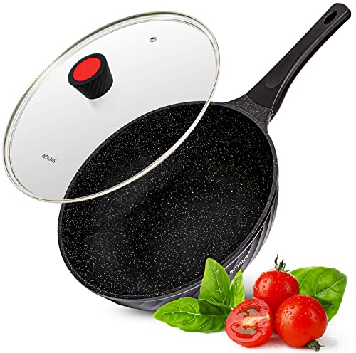 INTIGNIS 30cm Non Stick Stir Fry Pan with Lid