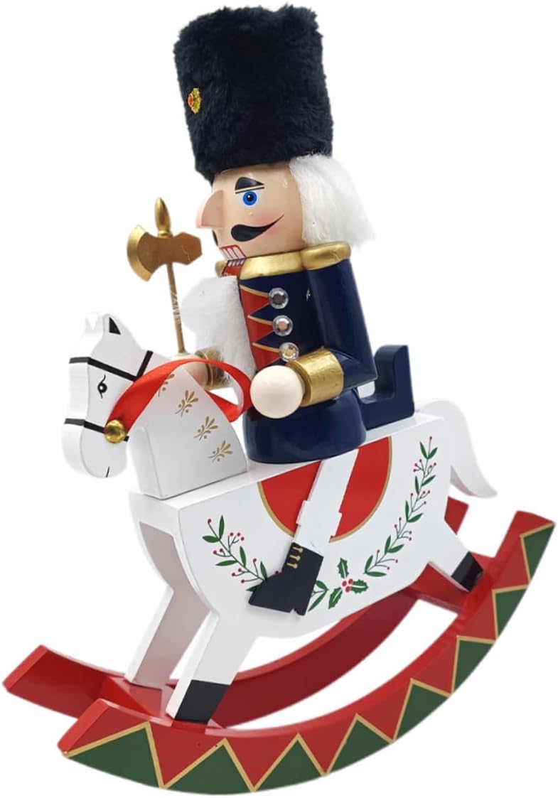 Wooden Christmas Nutcracker Figurine Large Painted Nutcracker Soldier Tabletop Decoration Holiday Xmas Home Decor