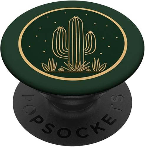 Desert Cactus Cactus Aloe Minimalista Diseño Estético Moderno PopSockets Estándar PopGrip