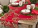 Fennco Styles Pandora Collection Holiday Christmas Tree Tablecloth - 2 Colors (Red, 16