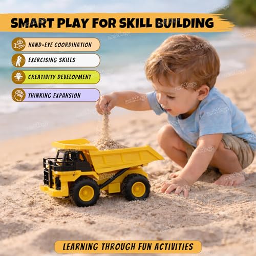 Image of Zest 4 Toyz Dumper Truck Toy for Kids Friction Power Construction Engineering Truck Dumper Push and Go Vehicle Toy for Toddlers
