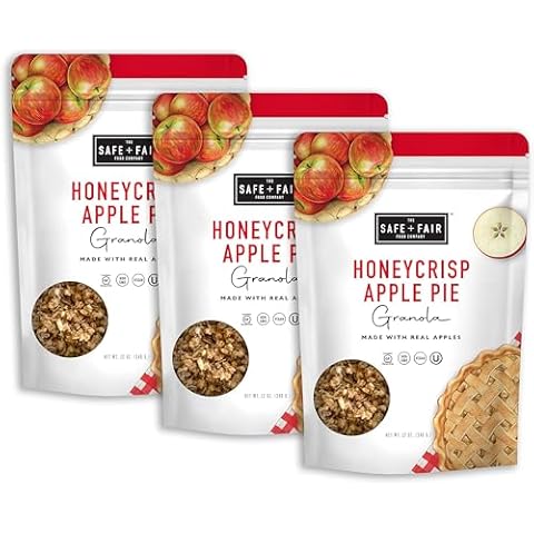 The Safe + Fair Food Company Honey Crisp Apple Pie Granola Cereal ~ 12 oz (Тhrее Расk) Cover