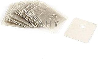 Qinlu-Washers for Screws Transistor 25mmx20mmx0.2mm Insulation Pad Sheet Mica Insulator 30 Pcs, for Home Decoration, Factories Repair