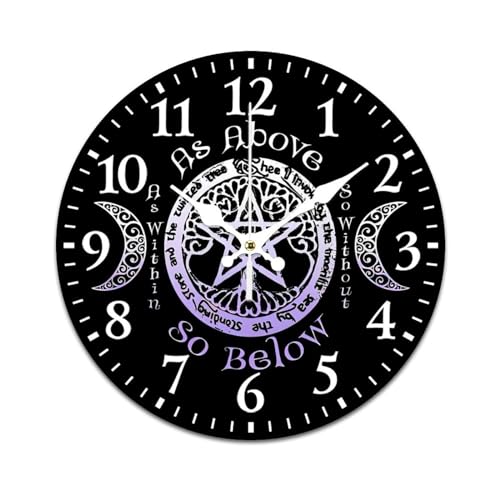 Reloj de pared redondo Analógico de 34 cm miniatura 1