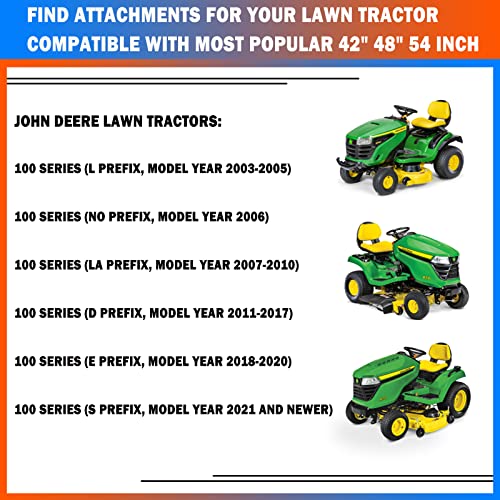 YiaChuii 2PCS Deck Spindle Assembly - Replace for John Deere 100 Series 42", 54" Deck Lawn Tractors - L100-L130, LA105-LA175, D100-D170, E100-E180, S100-S160, X100-X140 Since 2006 - with Zerk & Bolts by YiaChuii - Image 6