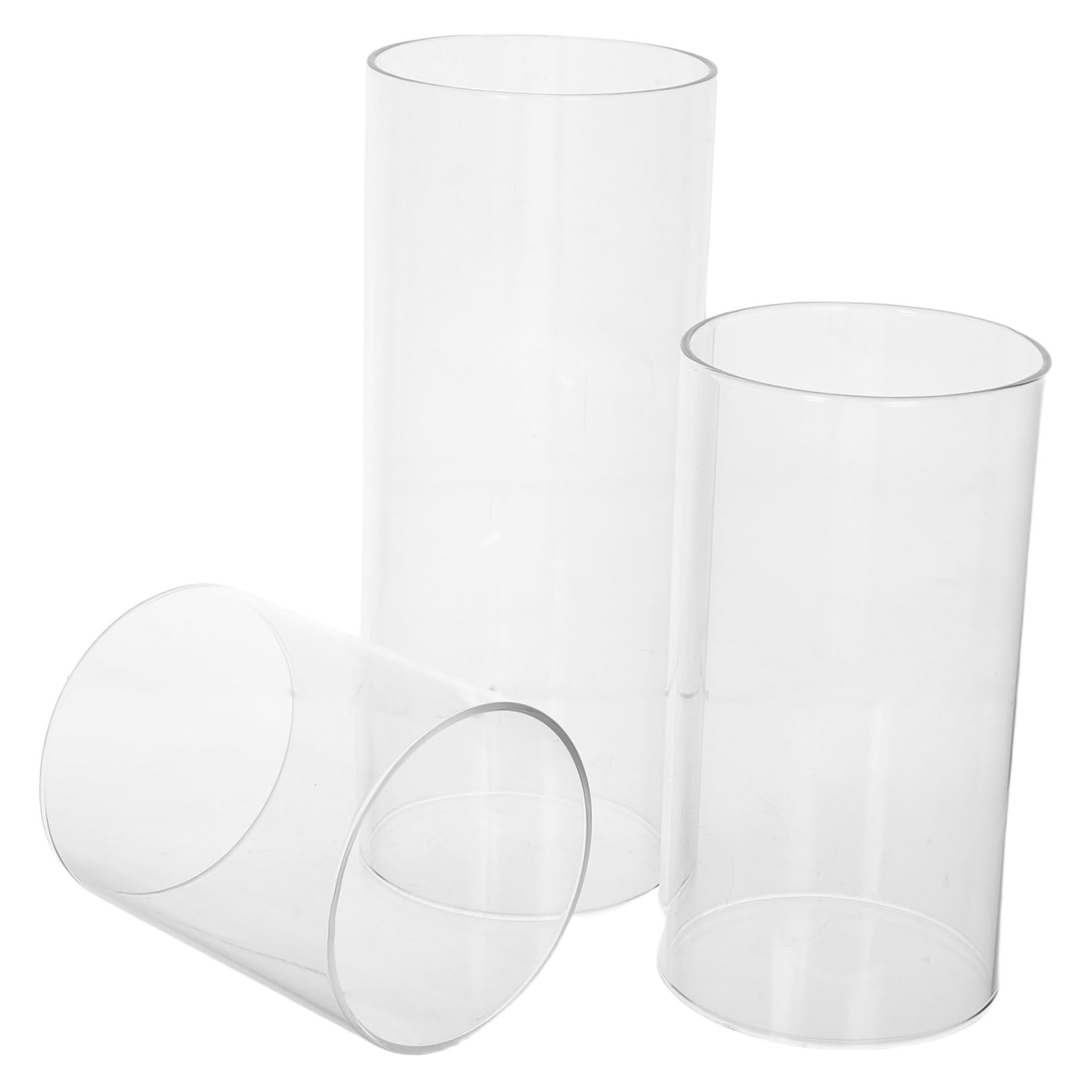 Bougeoirs cylindriques en verre : protégez vos bougies du vent sur la table