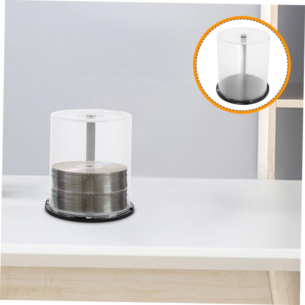 Yardenfun 4 Pièces Étagères à CD Plastique Réutilisables Boîtes de Rangement pour CD Dvd pour Étagère ou Plan de Travail