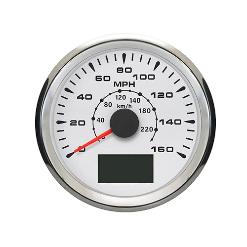 Miniatura 5 de ELING Universal Car Motorcycel GPS Velocímetro Kit 160MPH 220KMH Medidor de viaje Odómetro para Auto Reemplazo 3.346 in 9-32V