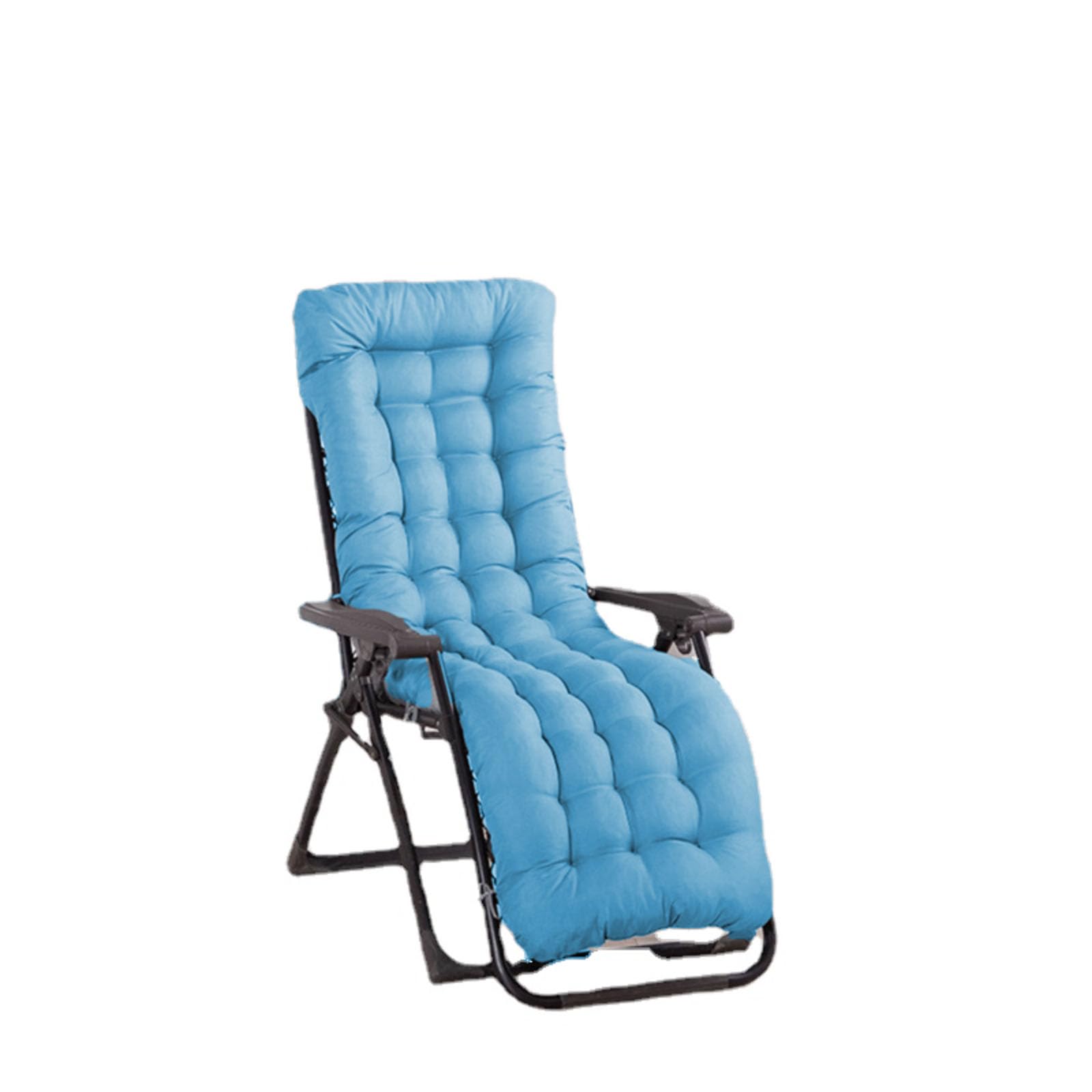 BangDon Simple Color Sun Lounger Recliner Sunlounger Cushion Only Portable Comfortable Rocking Chair Bench Cushions for Outdoor Furniture Patio Balcony (Sky blue,100 * 45)