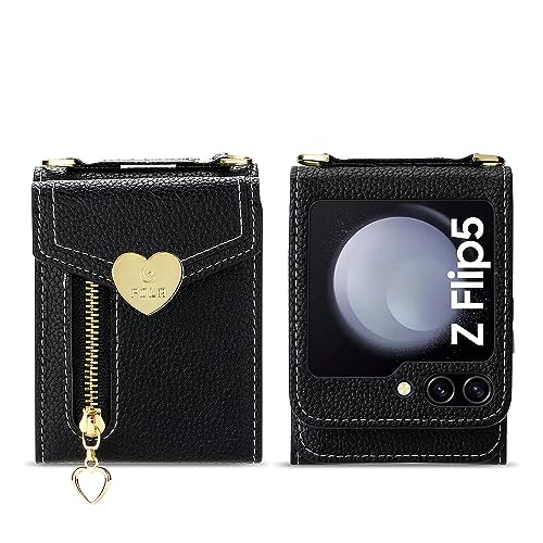 Housse Samsung Galaxy Z Flip 5 anti-perte avec porte-carte et bandoulière