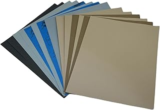 14PCS Ultra-Fine Sandpaper 3000 to 20000 Grit Wet Dry Sandpaper Assortment 9x11 Inch Premium Wet and Dry Sandpaper,7 Grits Various for Wood Metal or Auto Final Sanding, Grey