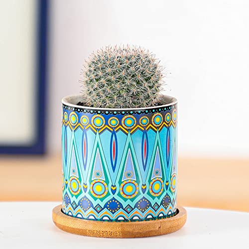 Pot de fleur en céramique design mandala fait pour durer