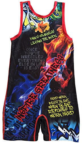 Tri-Titans Indomitable Spirit Wrestling Singlet Youths Children And Mens Sizes (Adult L (165Lbs-185)) #TOP5