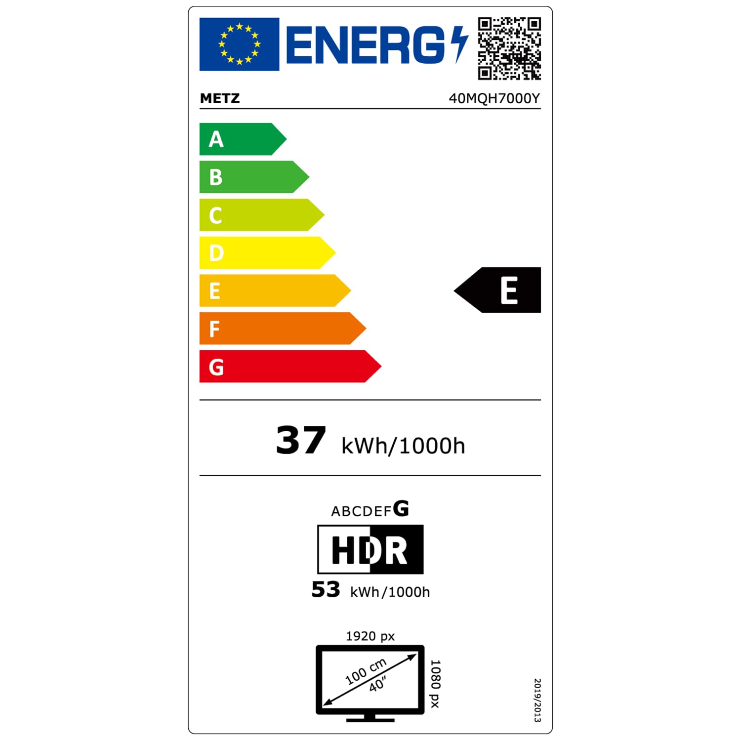 Metz 40 Pollici Smart TV Google TV LED QLED+ HDR10 Dolby Audio Bluetooth 5.1 EyeCare DVB-T/T2/C/S/S2 CI+ HEVC Main10 1.5GB RAM 40MQH7000Y