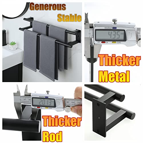 Alise Bath Double Towel Bars,Towel Rack Towel Holder For Bathroom Lavatory,Wall Mount Heavy Duty Sus304 Stainless Steel Towel Hanger Rail,Matte Black Towel Hanging Rod,Gdl7600-B 24-Inch #TOP4