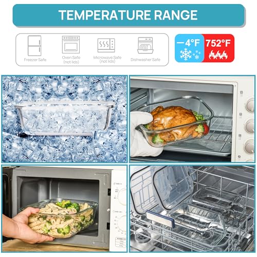 Image of Vtopmart 1Pack 2260ml /76.4oz Extra Large Glass Storage Container with Lid