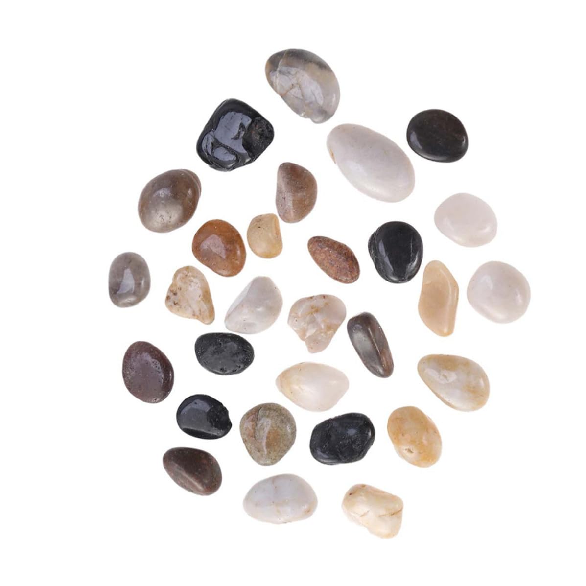 POPETPOP Piedras de Acuario Pulidas Naturales de Río para Decoración de Peceras y Jardines, Guijarros de Cobblestone Versátiles Mantenimiento
