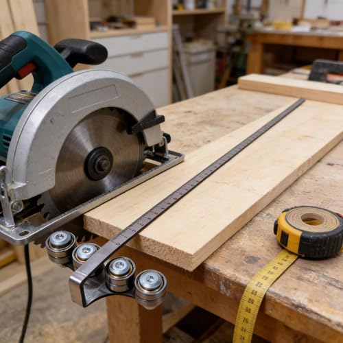 Guía de circular de acero ajustable para carpintería y taller 3