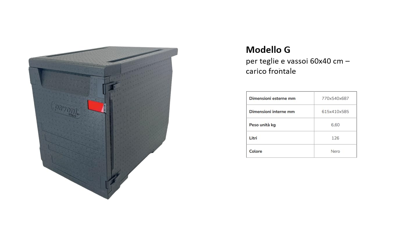 ZStyle Caja térmica de EPP para bandejas con porta contenedor isotérmico caja aislante para alimentos calientes y fríos, catering EPP box transporte ecoline gobox (G - 77 x 54 x 68,7 cm / 9 guías)