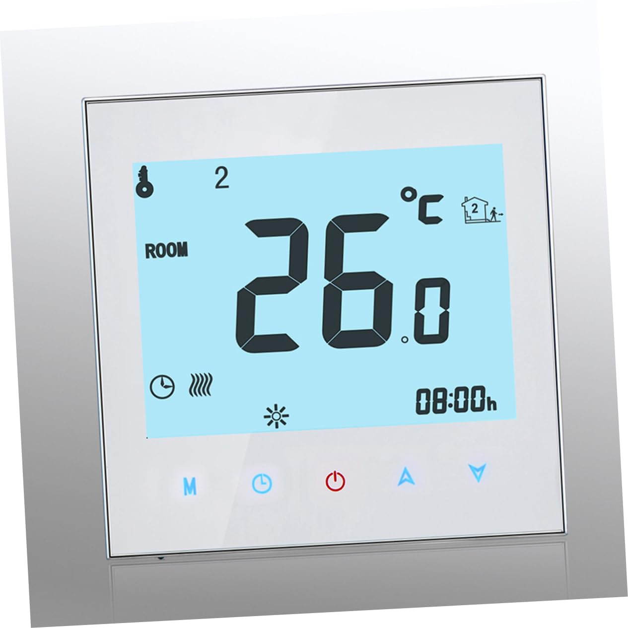 VILLCASE Programmierbarer Digitaler Thermostat 3a Mit Touchscreen Ntc Sensor Weiß Für Fußbodenheizung Und Gaskessel Heizsystem