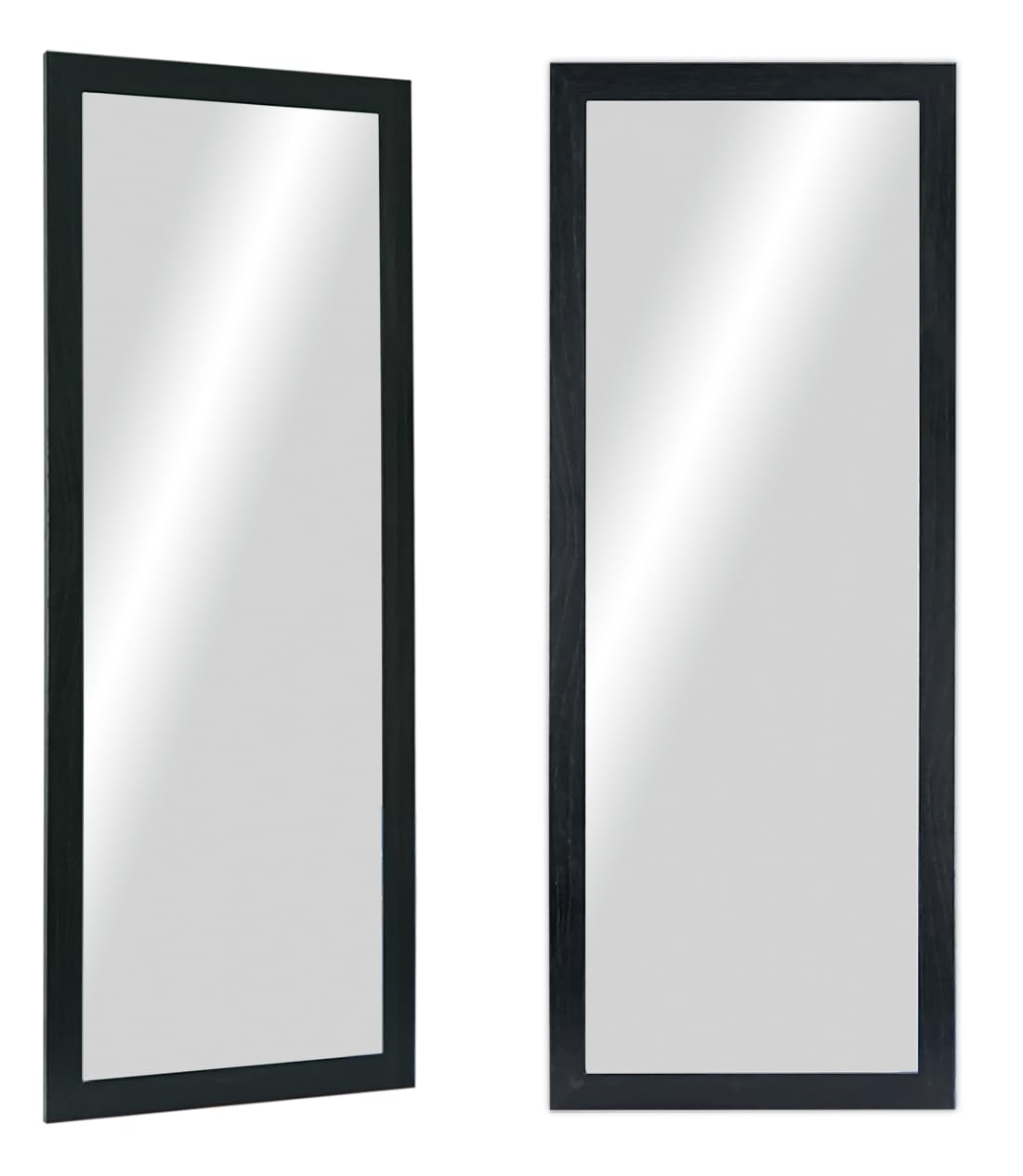 CHELY INTERMARKET Espejo Pared Cuerpo Entero 35x130cm-Marco Exterior 42x137cm MOD-128 Negro