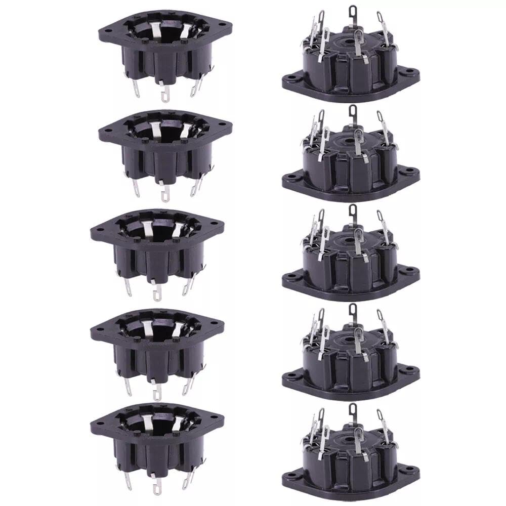 10Pcs 8Pin Tube Socket Valve Base Compatible with AZ1,AD1,AL4,EL6,EL8, EF9 Audio HiFi DIY