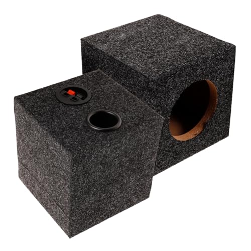 CAXUSD Boîtier Caisson Basse Voiture Bois Enceinte Acoustique Carrée Étanche pour Caisson Subwoofer Scellé Améliore Basses Puissantes