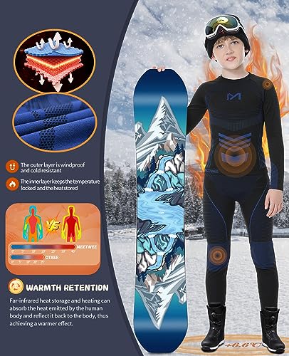Children's Thermal Underwear Set, Skin-friendly Sports Underwear Base Layer Winter Ski Hunting Gear for Boys Girls4