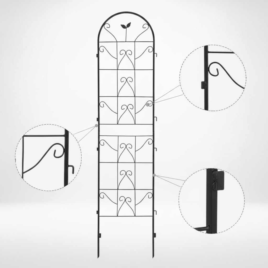 Enrejado Jardín Metal, Celosía, metálico Robusto, Enrejado Resistente, Organización Vertical, para Amantes y cultivadores, Size to 3
