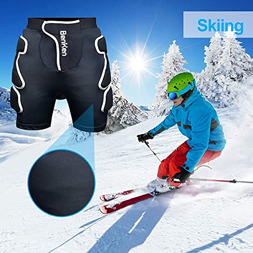 Benken Protective Padded Shorts, Sbr 3D Eva Impact Protective Gear For Snowboard Skate And Ski Cycling Underwear Shorts Black #TOP5