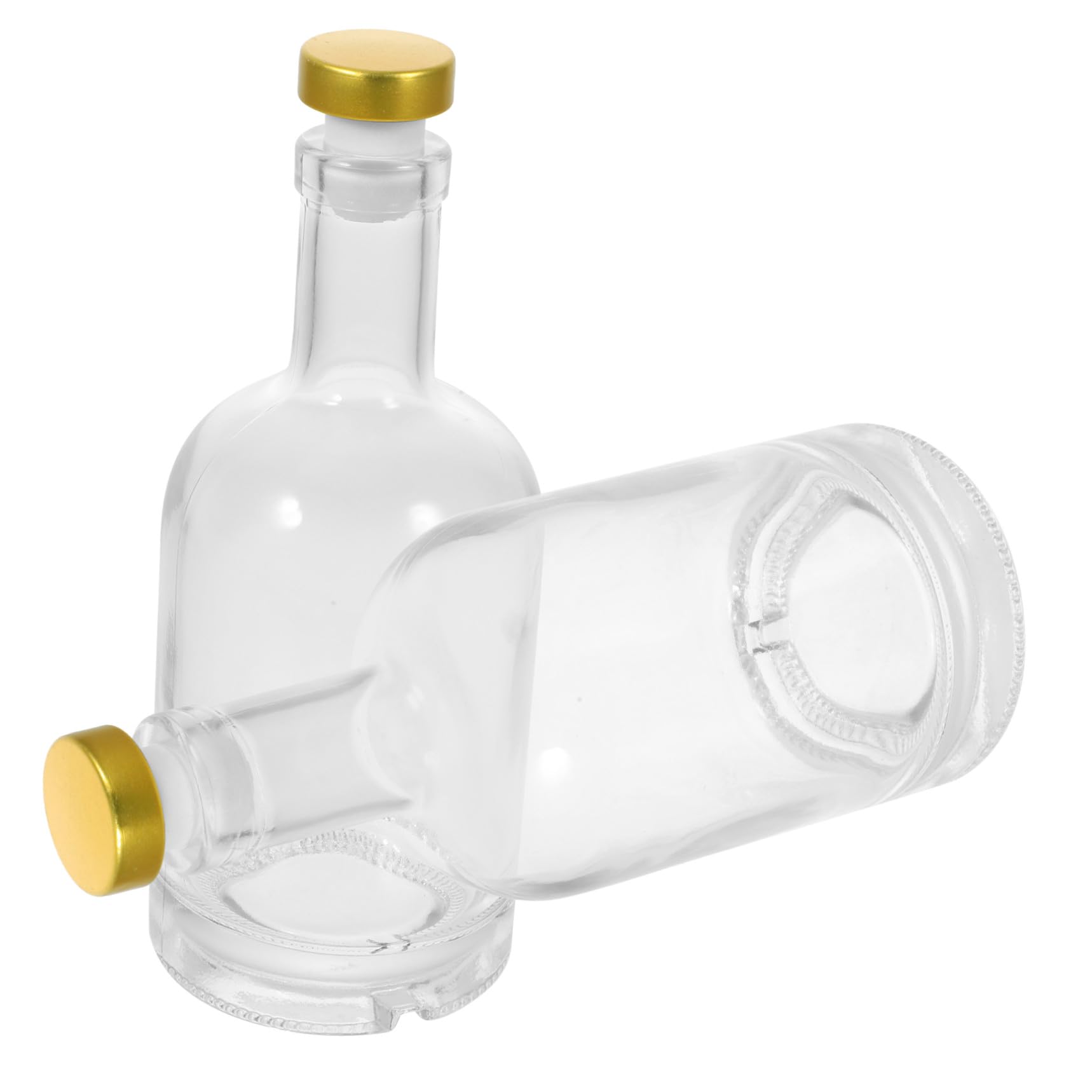 2 Stück-Pack Wodkaflaschen aus Glas 375ml Transparent Dickwandig