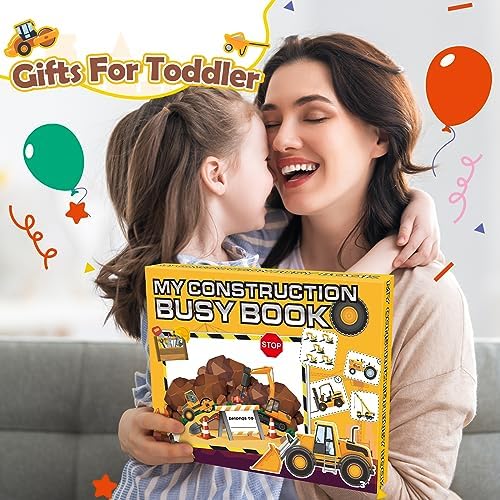 Montessori Toys for 2 3 Year Old Boys, Luckades Construction Toys Busy Book Sensory Books for Toddlers 2-4 Preschool Toys Educational Toys for Kids 4-6 Christmas Birthday Gifts for 2-6 Year Old Boys 7 512QDIvTmYL. AC