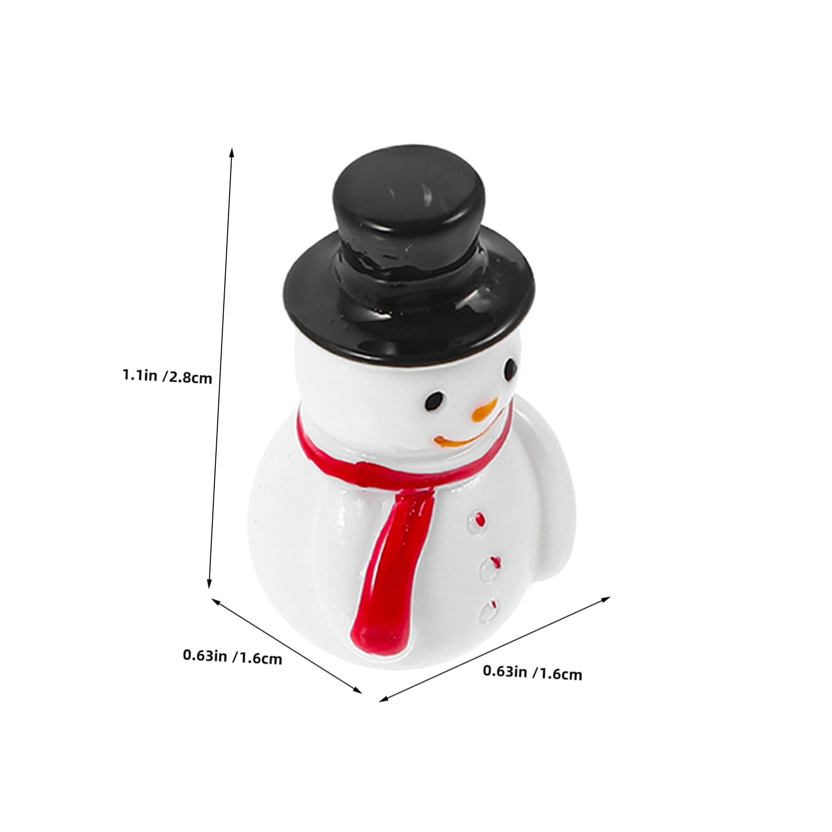 IMIKEYA 100pièces Lot de Figurines de Bonhommes de Neige Décorations Miniatures pour Noël Anniversaires et Intérieurs