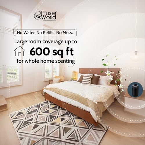 Difusor aromático eléctrico negro portátil para 600 sq ft miniatura 3