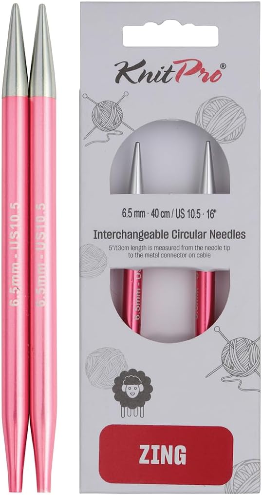 KnitPro Zing Interchangeable Circular Needles 5" (13cm) | 6.50mm