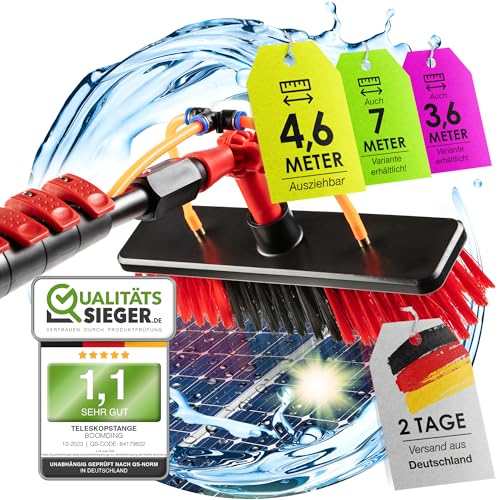 Teleskop-Fensterreiniger Mit Wasserversorgung - Einfach Sauber Bis In 7 Meter Höhe!