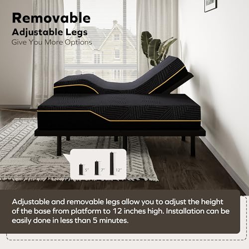 Image of MLILY EGOHOME Adjustable Bed Frame Queen for Pain Relief