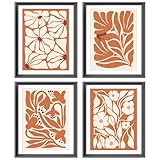 Abstract Boho Black flowers...