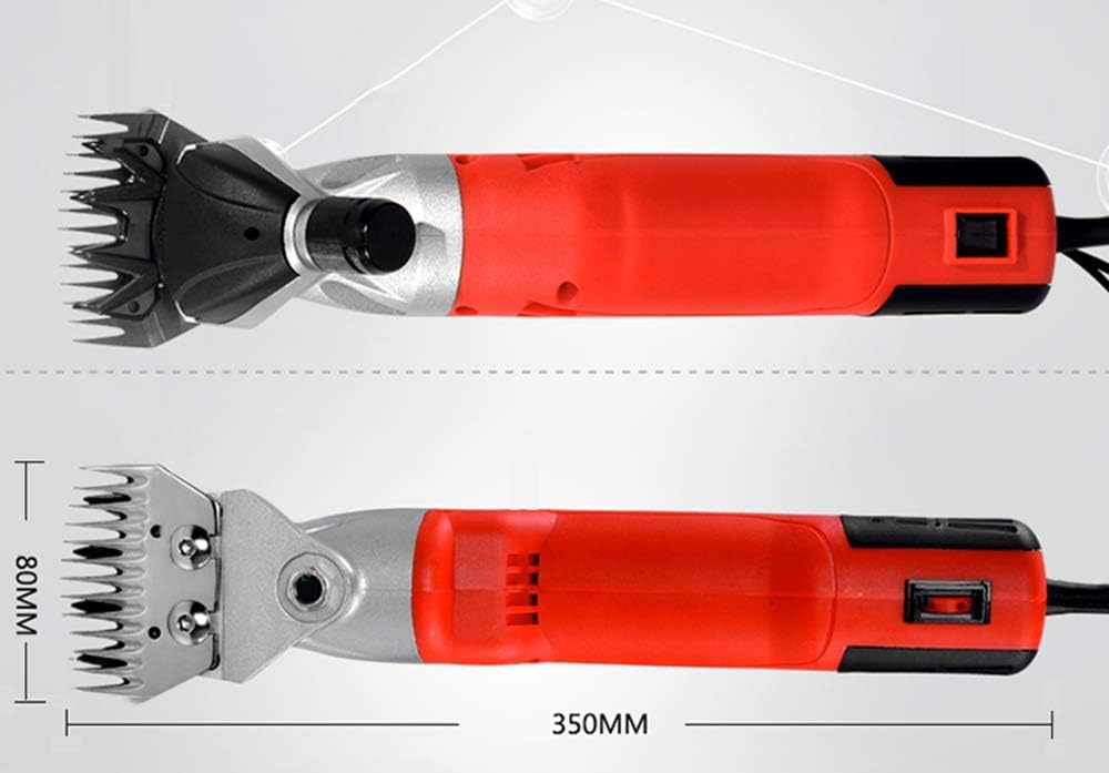 Sheep Shearer 500W Electric Shearing Machine Pet Grooming Clippers Electric Wool Shears Horse Hair Scissors Farm Animal Haircut Shave Trimmer 13 Straight Tooth Blade 6 Mode Adjustable
