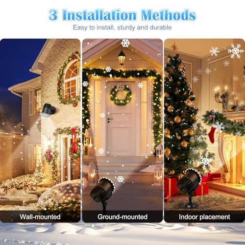 Ggnrqq SNOWFLAKE PROJECTOR Lights Outdoor, Led Snowflake Light thumb #2