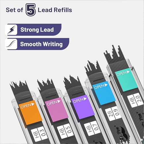 Image of Mr. Pen- Pastel Mechanical Pencil Set, 5 Mechanical Pencils (0.3, 0.5, 0.7