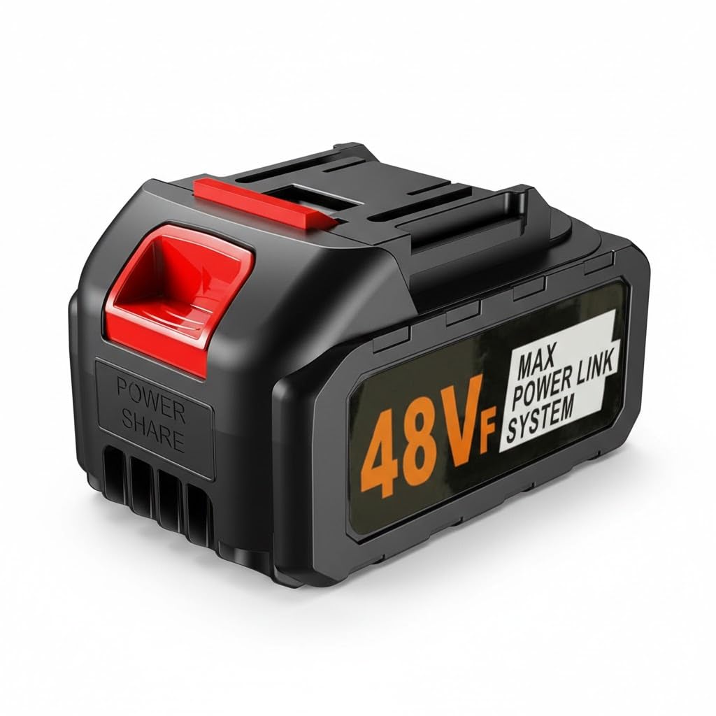 48V Lithium-Ion Power Tool Battery | High Capacity Rechargeable Li-Ion Battery Pack for Cordless Car Washer, Electric Drill, Grinder & Compact Power Tools | Long-Lasting Performance
