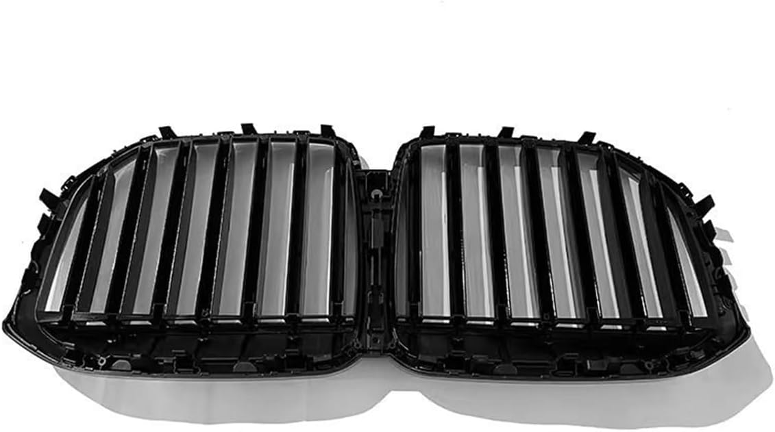 Front Grill Fit for 2023 2024 BMW X7 G07 LCI Front Grill Replacement Front Bumper Grill Front Kidney Grille for BMW Accessories Single Slat Glossy Black