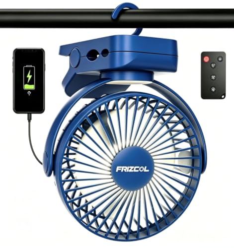 FRIZCOL 12000mAh Clip on Fan