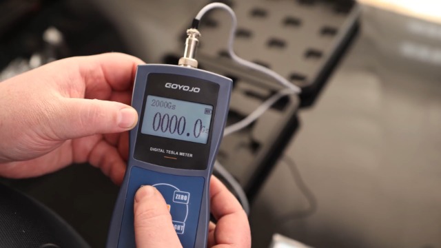 Image of Gauss Meter with High Precision Probe, Digital Magnetic Field Tester (2400mT /24000Gs), N /S Polarity Identification for Magnet, Motor & Speaker Testing, ±5% Accuracy